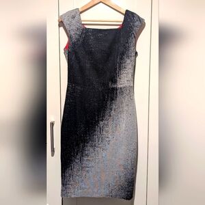 Yoana Baraschi Black and Gray Midi Dress